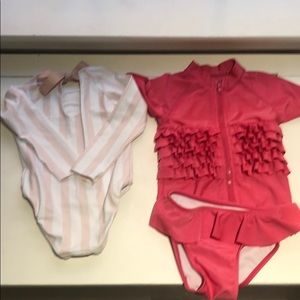 Two pink 3-4T girls swimsuits